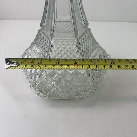 Wexford by Anchor Hocking Glass Ships Decanter 12” Clear Cut Diamond Pattern - Picture 7 of 7